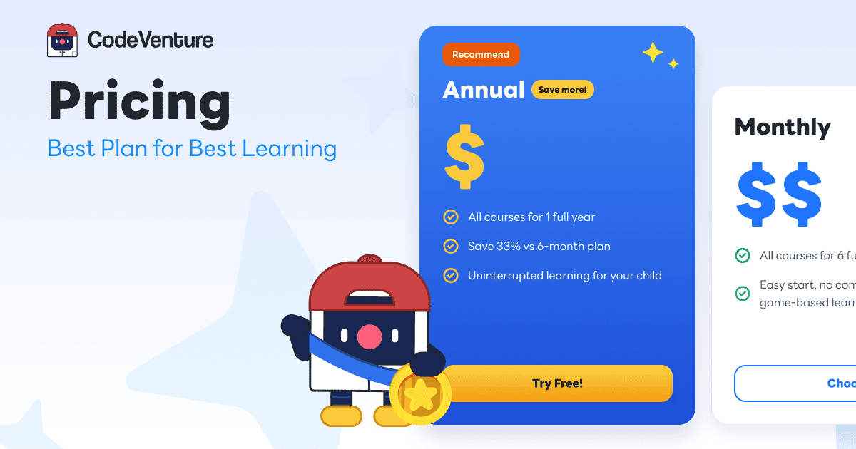 CodeVenture Pricing — From $75 / 6 Months | CodeVenture